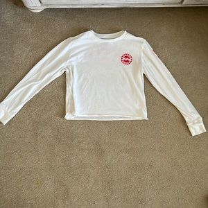 White Billabong long sleeve T-shirt, size small.